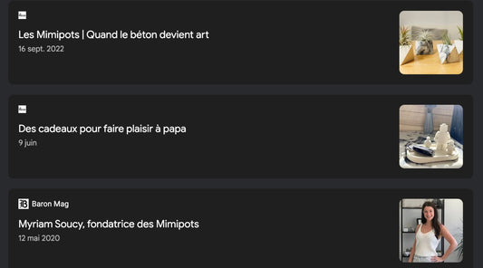 Découverte de notre univers en béton sur la toile : les blogs et sites qui nous ont mentionnés !