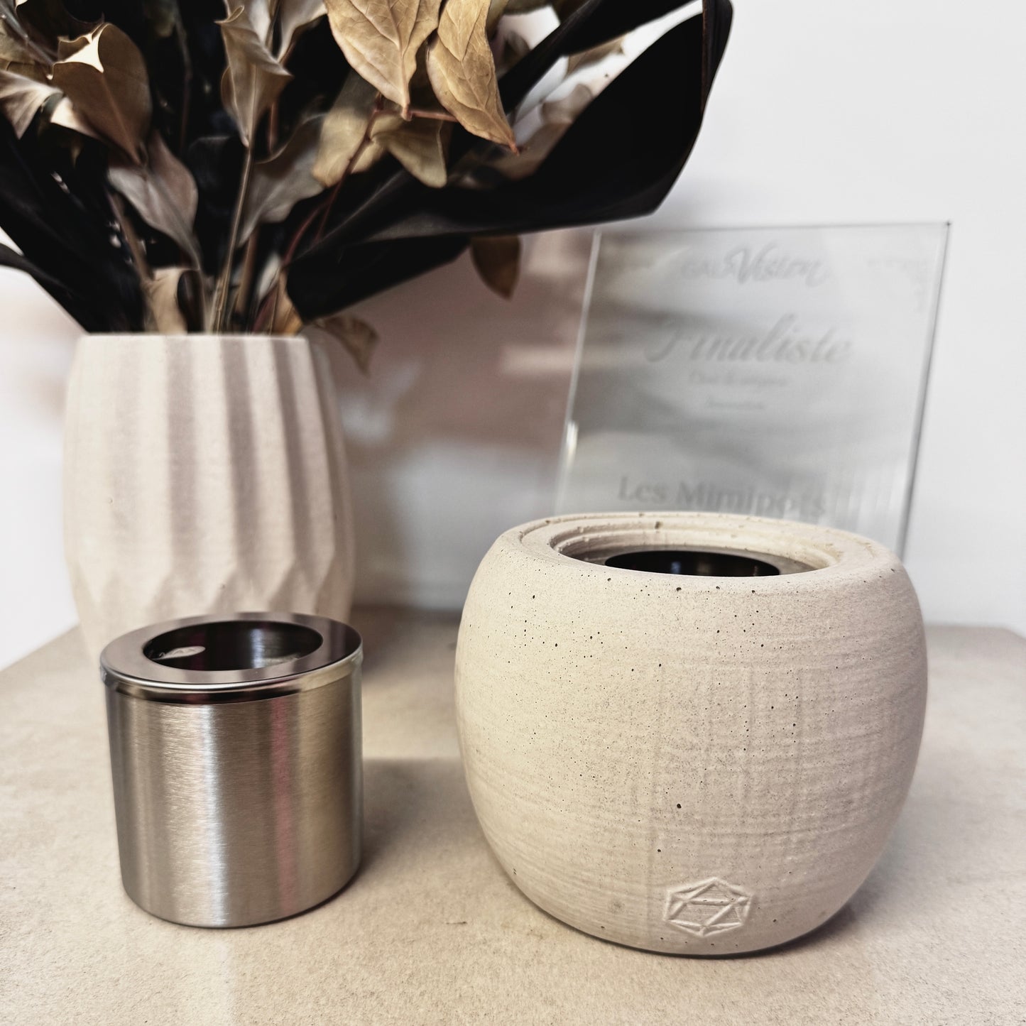 Mimi modern concrete fireplace