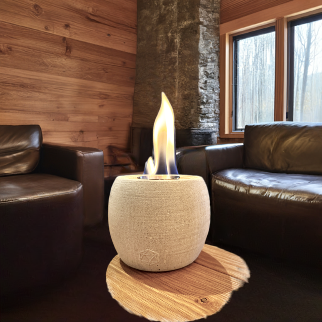 Mimi modern concrete fireplace