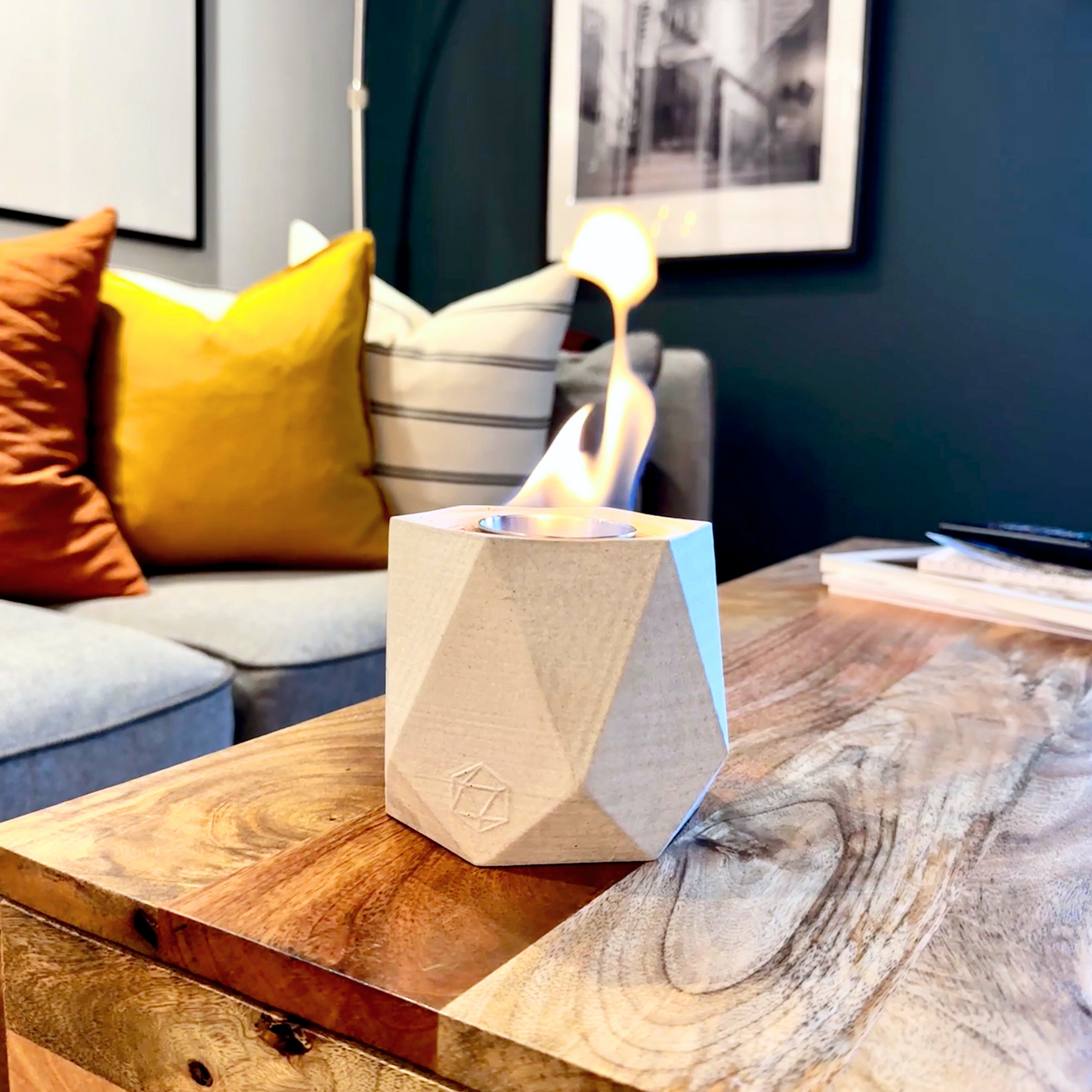 Mimi modern concrete fireplace