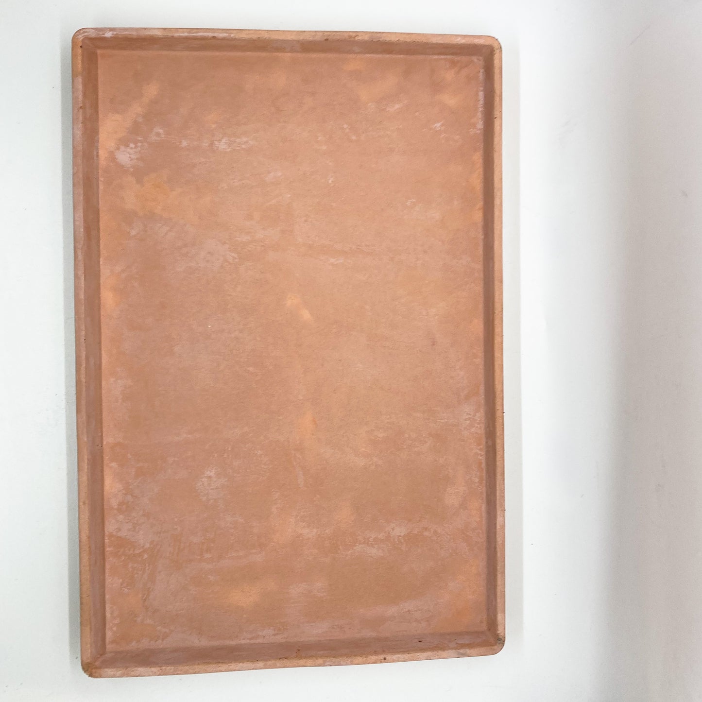 Round and rectangular concrete tray