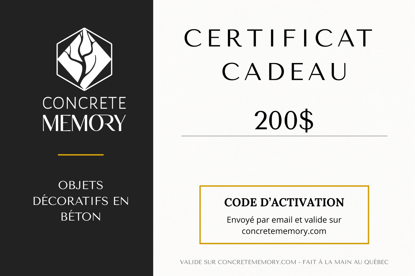 Carte-cadeau Concrete Memory - Mimipots