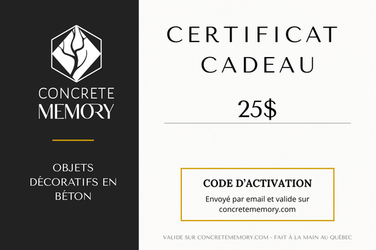Carte-cadeau Concrete Memory - Mimipots