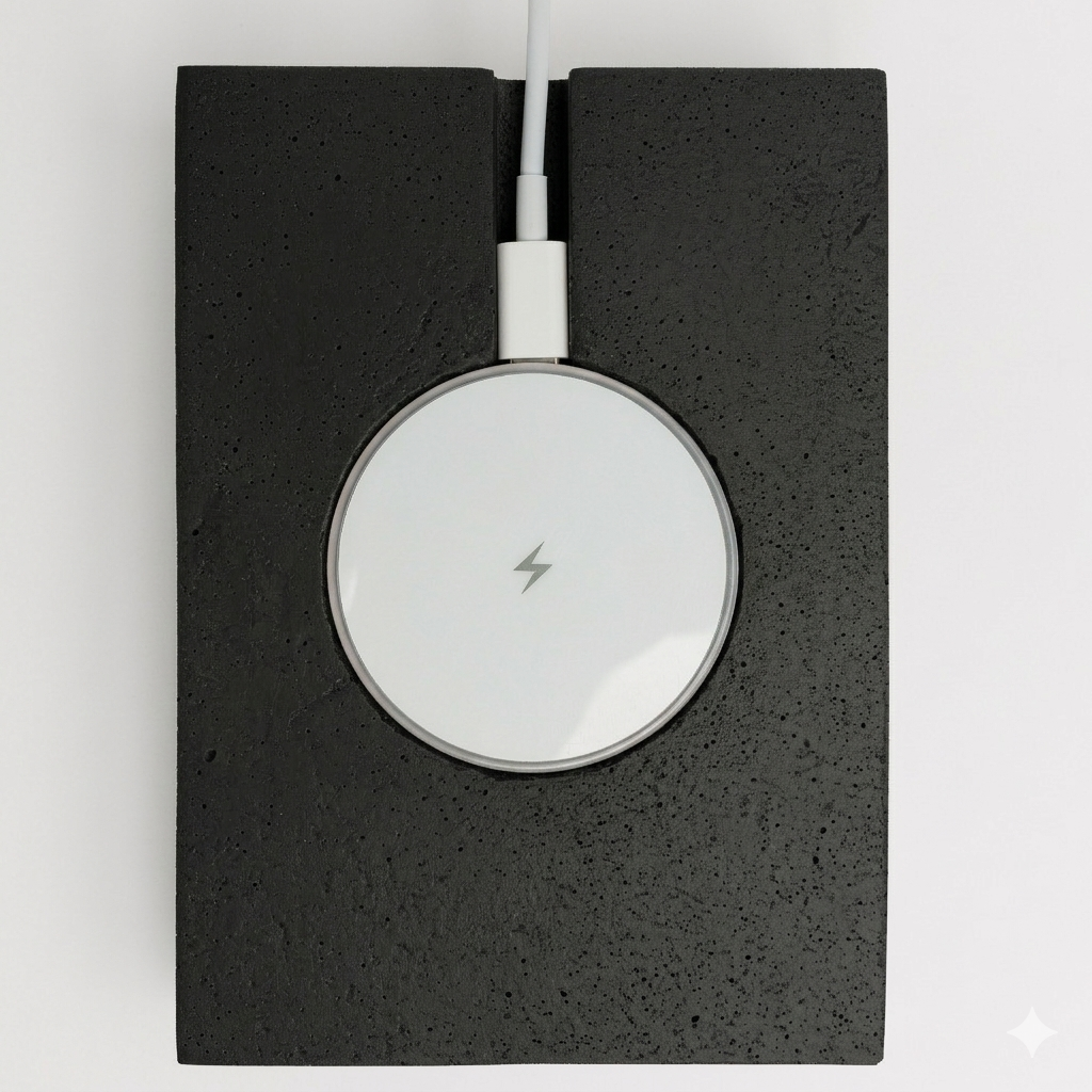 Concrete wireless charging pad