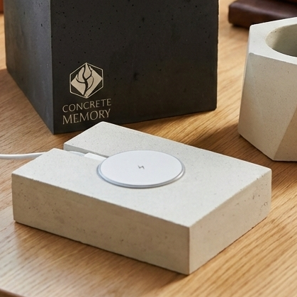 Concrete wireless charging pad