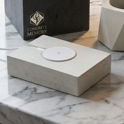 Concrete wireless charging pad