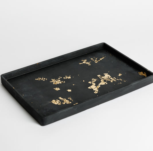 Gold sequin tray