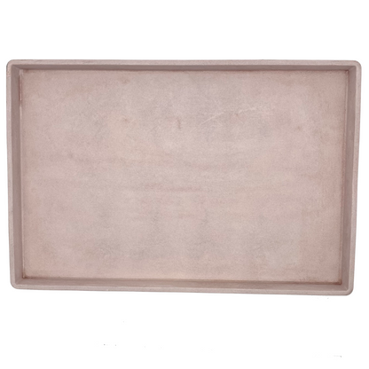 Round and rectangular concrete tray