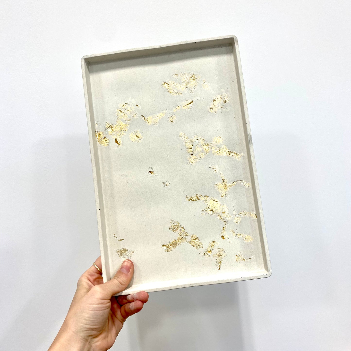 Gold sequin tray
